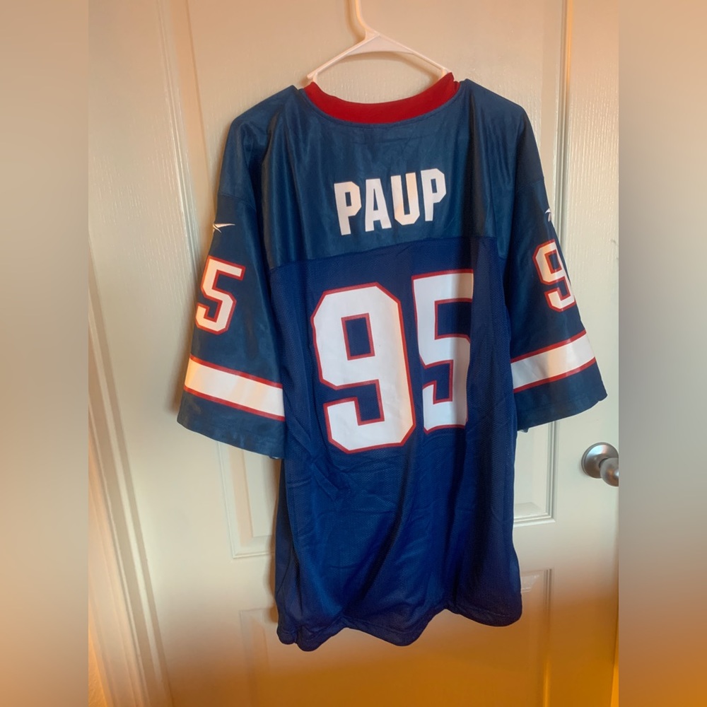 Vintage Buffalo Bills Bryce Paup Jersey-  Short Sleeve Reversible